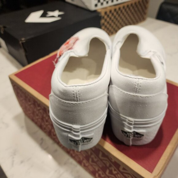 Vans Classic White Slip-On Sneakers - Picture 3 of 6